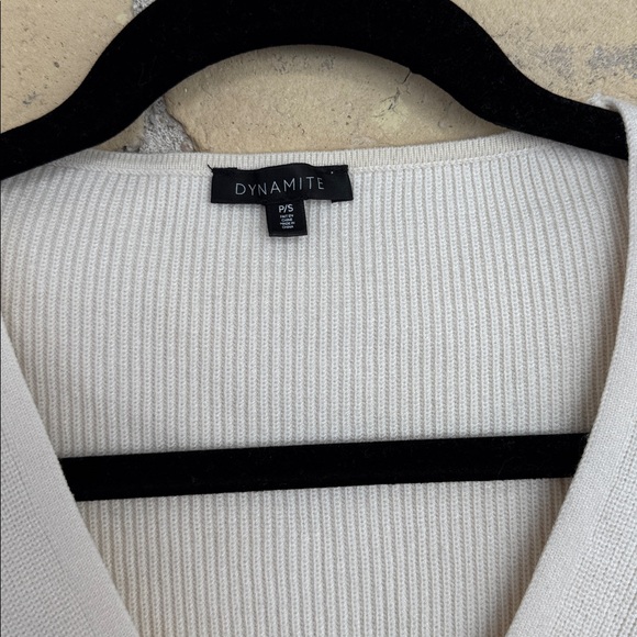 Dynamite Cream Ribbed Knit Top - Picture 2 of 4